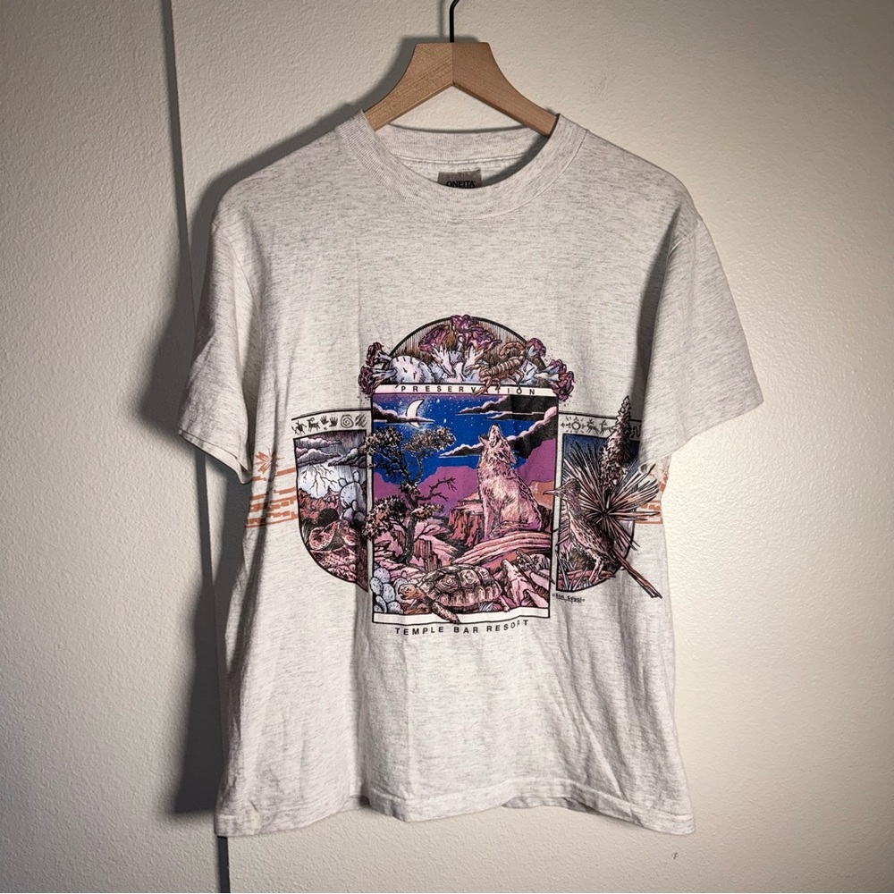 VINTAGE TEMPLE BAR RESORT ONEITA 1991 Power-T Native southwest scene tee M